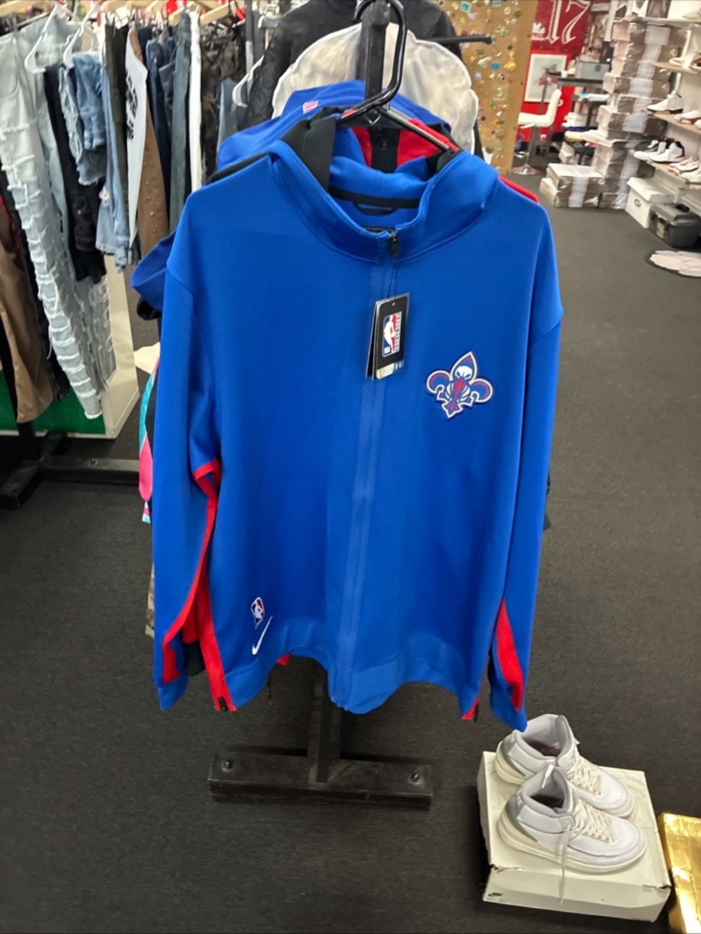New Orleans Pelicans Jacket Men’s SZ XXL Blue Nike Full Zip Team Issued New NWT